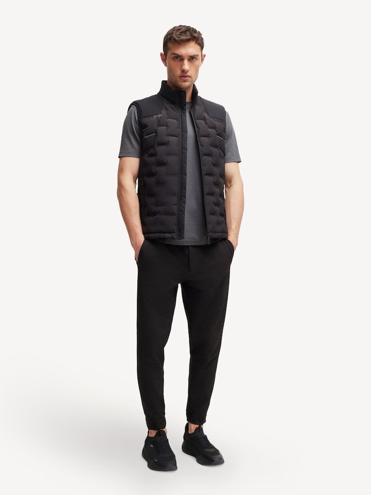 BOSS Grey Contrast Logo Stretch Cotton T-Shirt - Image 2 of 4