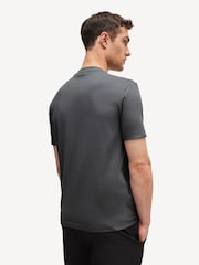 BOSS Grey Contrast Logo Stretch Cotton T-Shirt - Image 3 of 4