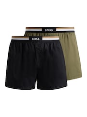 BOSS BOSS Logo Waistband Pyjama Cotton Shorts 2 Pack - Slika 5 iz 5