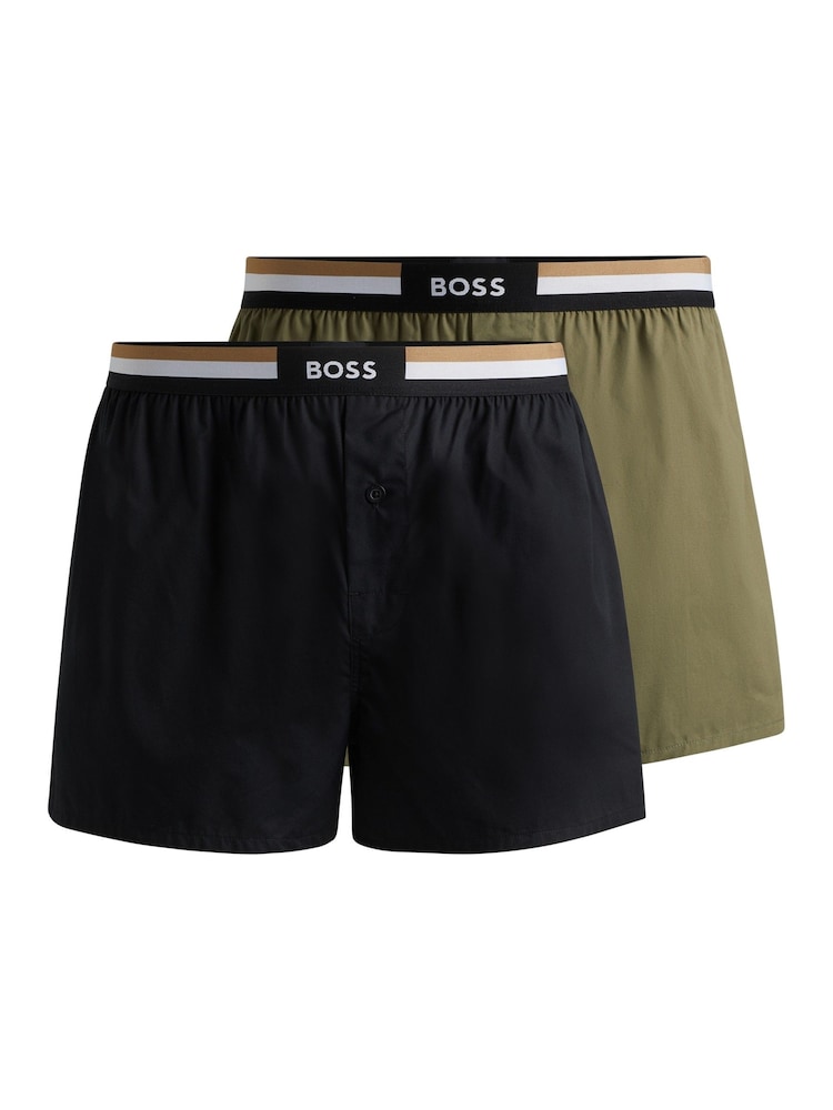 BOSS BOSS Logo Waistband Pyjama Cotton Shorts 2 Pack - Slika 5 iz 5