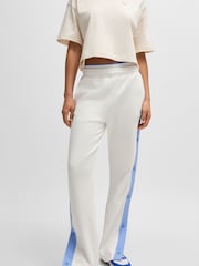 HUGO Natural Side Popper Tape Joggers - Image 1 of 5
