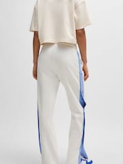 HUGO Natural Side Popper Tape Joggers - Image 2 of 5