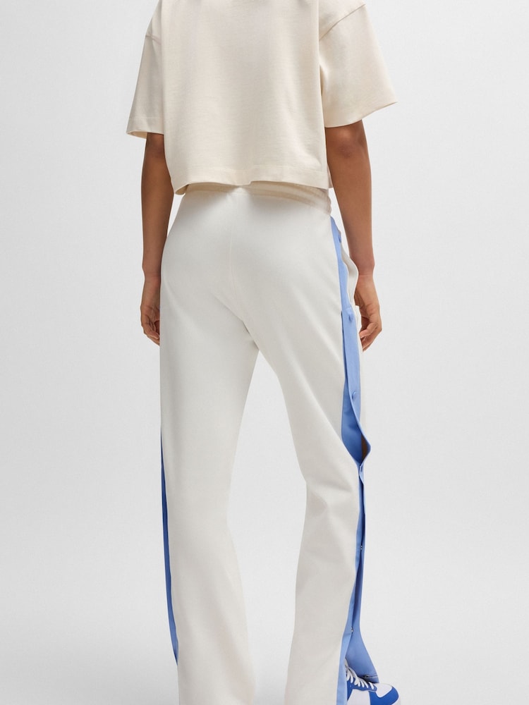 HUGO Natural Side Popper Tape Joggers - Image 2 of 5 HUGO Natural Side Popper Tape Joggers - Image 2 of 5