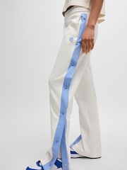HUGO Natural Side Popper Tape Joggers - Image 4 of 5