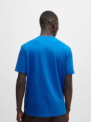 BOSS Blue Logo Contrast Logo Stretch Cotton T-Shirt - Image 4 of 4