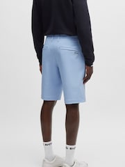 BOSS Dark Blue Slim Fit Shorts in Water Repellent Easy Iron Fabric - Image 4 of 5