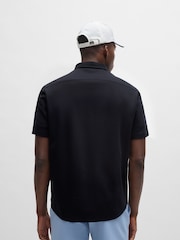 BOSS Blue Regular Fit Knitted Wrinkle Resistant 100% Cotton Shirt - Image 5 of 5