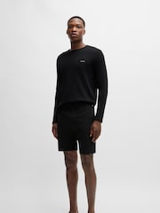 BOSS Black BOSS Embroidered-Logo Pyjama Shorts - Image 1 of 5
