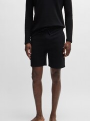 BOSS Black BOSS Embroidered-Logo Pyjama Shorts - Image 2 of 5
