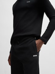 BOSS Black BOSS Embroidered-Logo Pyjama Shorts - Image 4 of 5
