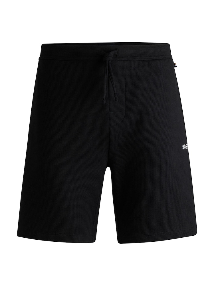 BOSS Black BOSS Embroidered-Logo Pyjama Shorts - Image 5 of 5