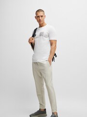 BOSS White Signature Artwork 100% Cotton Jersey T-Shirt - Image 2 of 4