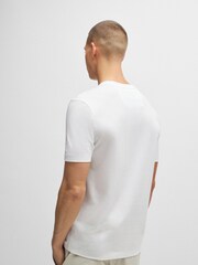 BOSS White Signature Artwork 100% Cotton Jersey T-Shirt - Image 3 of 4