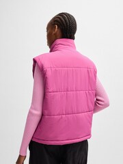 HUGO Blue HUGO Water-Repellent Gilet With Logo Label - Image 2 of 6