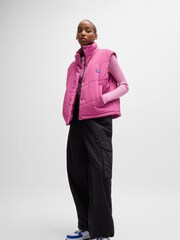 HUGO Blue HUGO Water-Repellent Gilet With Logo Label - Image 3 of 6