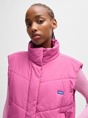 HUGO Blue HUGO Water-Repellent Gilet With Logo Label - Image 5 of 6