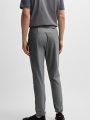 BOSS Grey Stretch-Interlock Tracksuit Bottoms With Decorative Reflective Logo - Image 2 of 4
