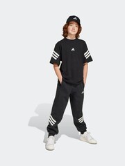 adidas Black 3 Stripes 100% Cotton T-Shirt - Image 3 of 6