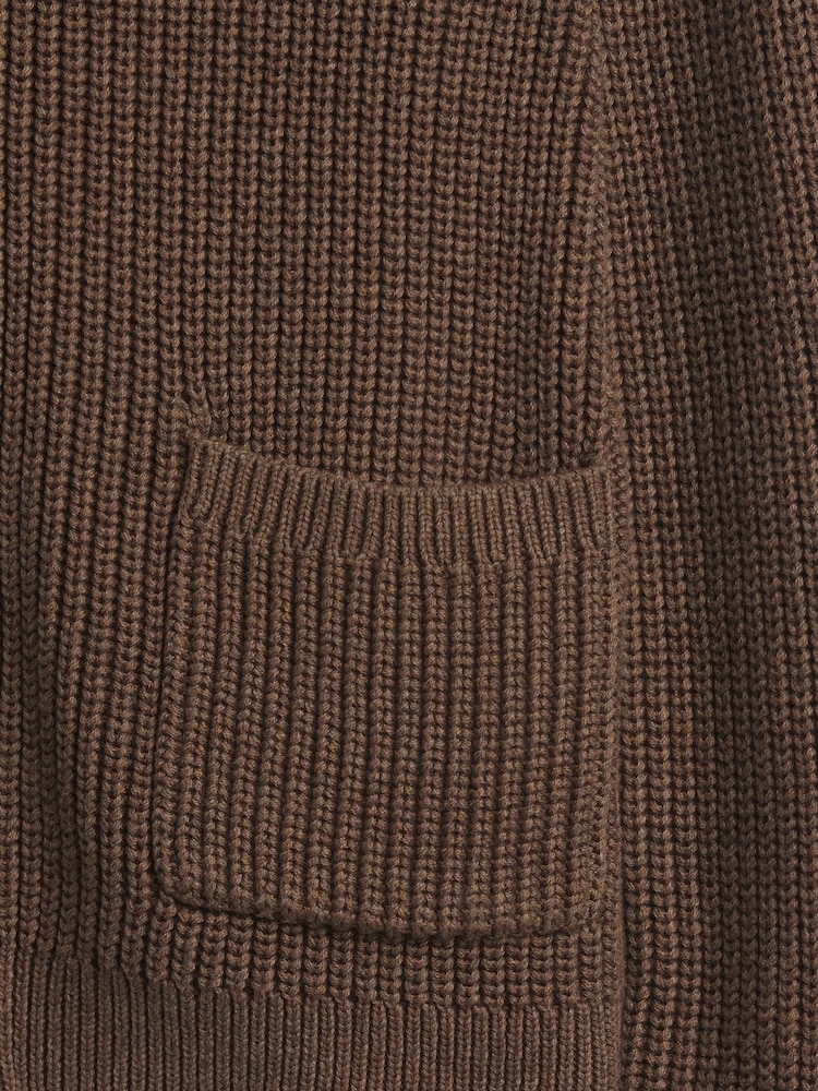 Gap Brown Zip-Up Cardigan - Image 4 of 4