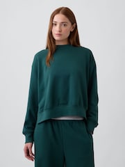 Zelená - Gap VintageSoft Oversized Split-Hem Sweatshirt - Obrázek 1 z 4