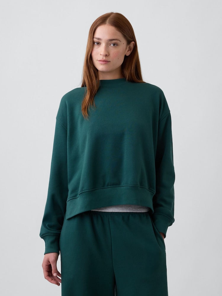 Zelená - Gap VintageSoft Oversized Split-Hem Sweatshirt - Obrázek 1 z 4