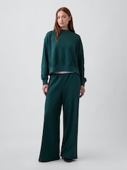 Zelená - Gap VintageSoft Oversized Split-Hem Sweatshirt - Obrázek 3 z 4