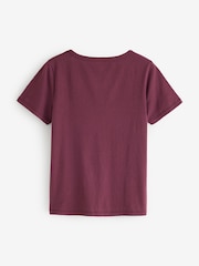 Gap Burgundy Vintage Soft V-Neck T-Shirt - Image 2 of 4