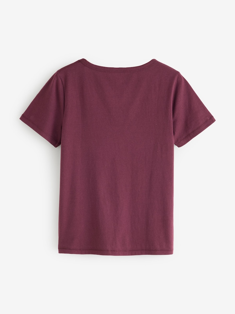 Gap Burgundy Vintage Soft V-Neck T-Shirt - Image 2 of 4 Gap Burgundy Vintage Soft V-Neck T-Shirt - Image 2 of 4