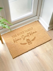 Personalised Sweet Home Rectangle Indoor Doormat by PMC - Image 1 of 5