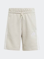 adidas Grey 3 Stripe Essentials Shorts - Image 6 of 6