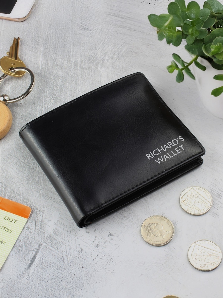 Personalised Message Leather Wallet by PMC - Image 1 of 3 Personalised Message Leather Wallet by PMC - Image 1 of 3