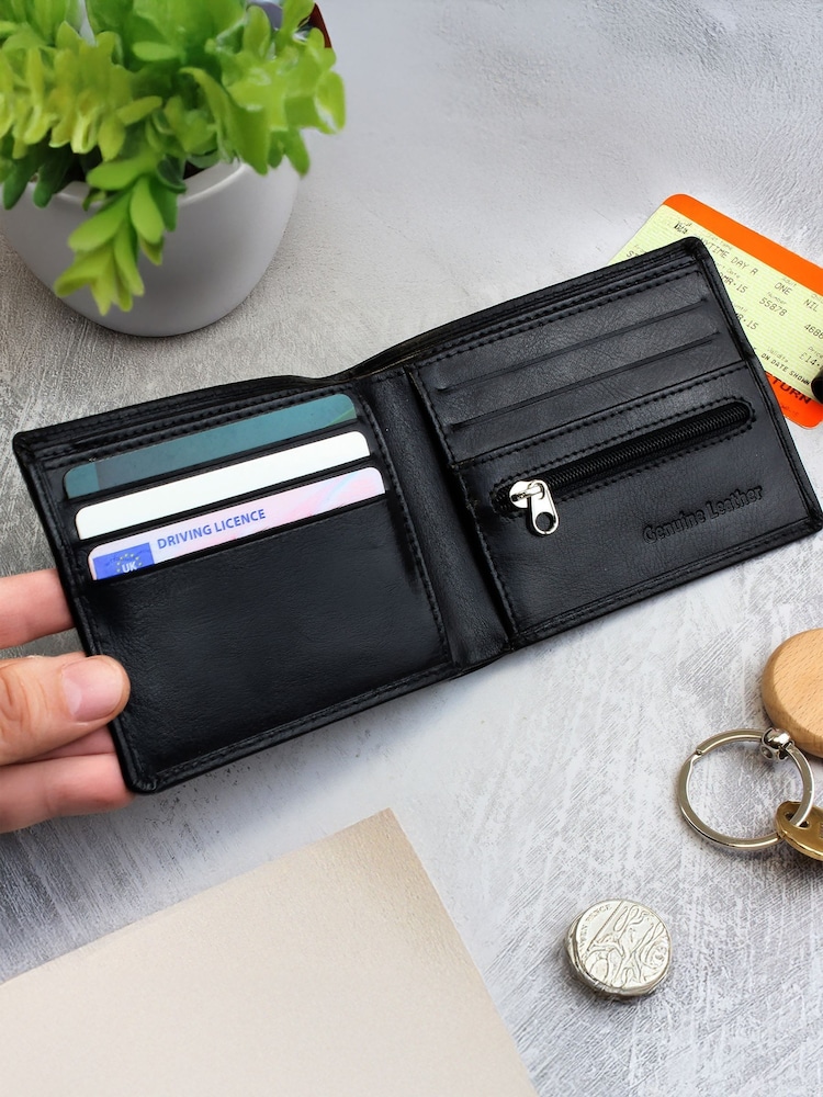 Personalised Message Leather Wallet by PMC - Image 3 of 3 Personalised Message Leather Wallet by PMC - Image 3 of 3