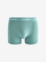 Calvin Klein Green Classic Stretch Trunks 3 Pack Boxers - Image 2 of 4