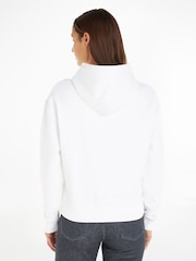 Calvin Klein White Hero Logo Hoodie - Image 2 of 6