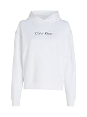 Calvin Klein White Hero Logo Hoodie - Image 4 of 6