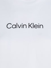 Calvin Klein White Hero Logo Hoodie - Image 6 of 6