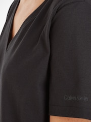 Calvin Klein Black Smooth Cotton V-Neck Short Sleeve T-Shirt - Image 3 of 6