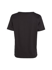 Calvin Klein Black Smooth Cotton V-Neck Short Sleeve T-Shirt - Image 5 of 6