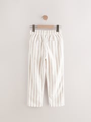 Beige/Ecru Striped - بناطيل مزيج الكتان (3-16سنوات) - صورة 6 من 9
