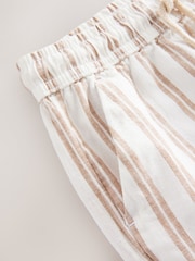 Beige/Ecru Striped - بناطيل مزيج الكتان (3-16سنوات) - صورة 8 من 9
