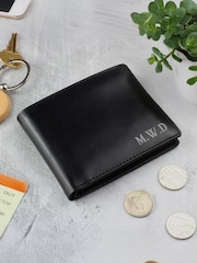 Personalised Initial Leather Wallet by PMC - Image 1 of 3
