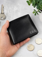 Personalised Initial Leather Wallet by PMC - Image 2 of 3