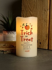 Personalised Trick or Treat LED Candle by PMC - Image 3 of 3
