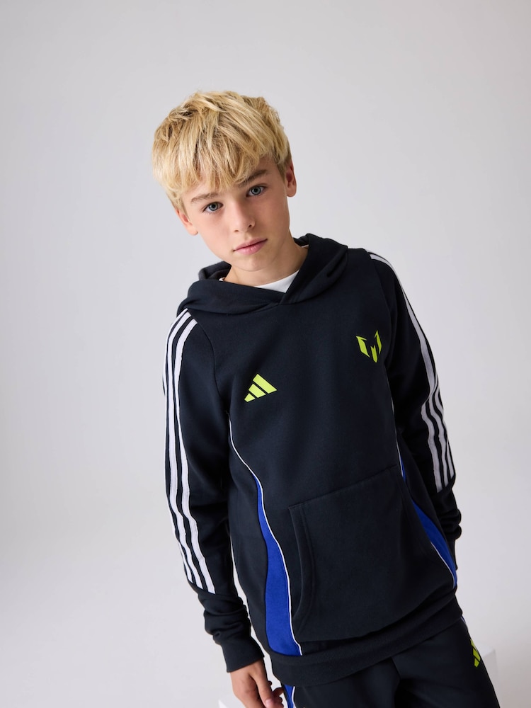 adidas Grey Messi Hoodie - Image 1 of 6