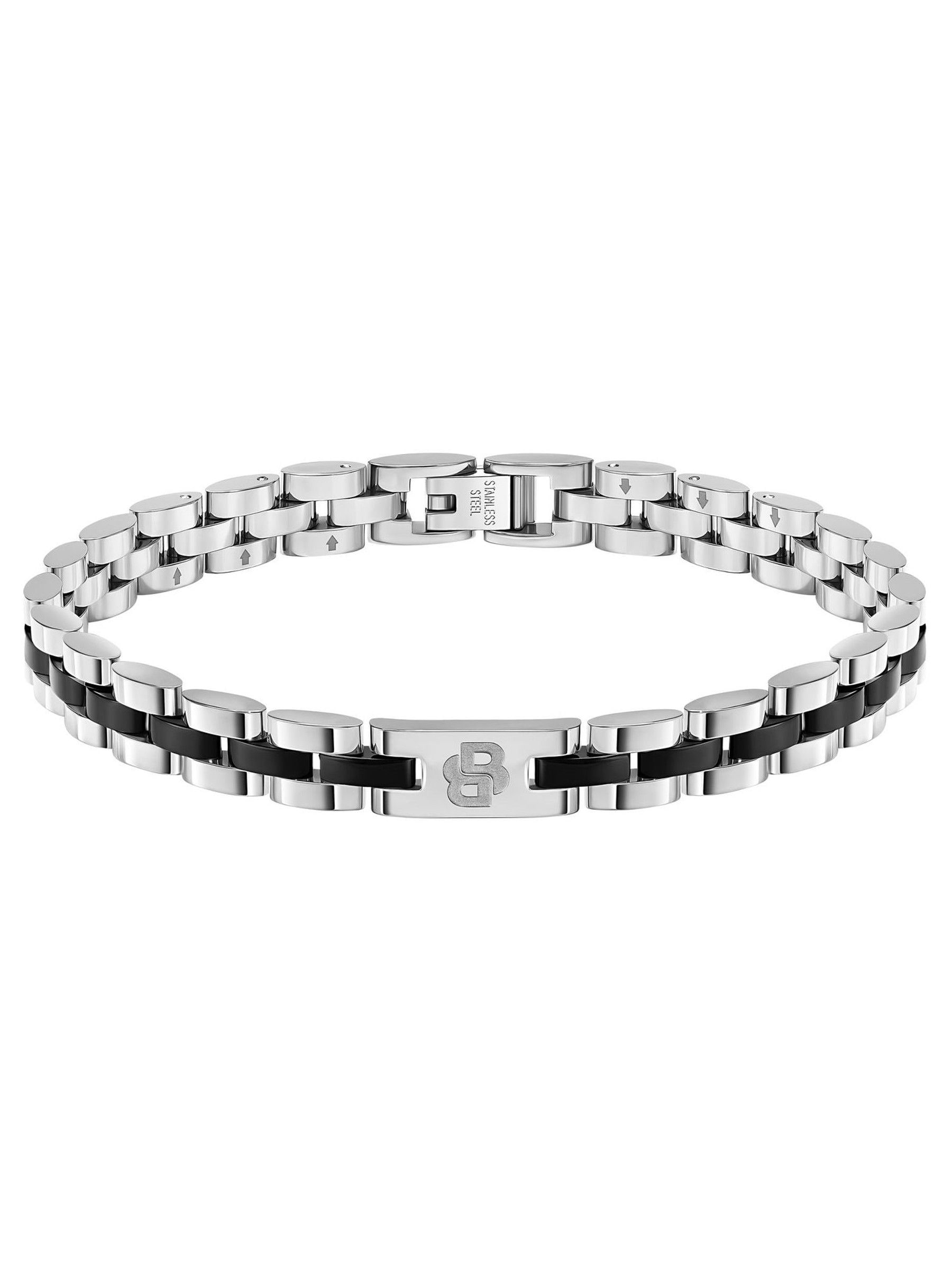 Boss Men's Silver Archer Two-Tone Pvd Bracelet