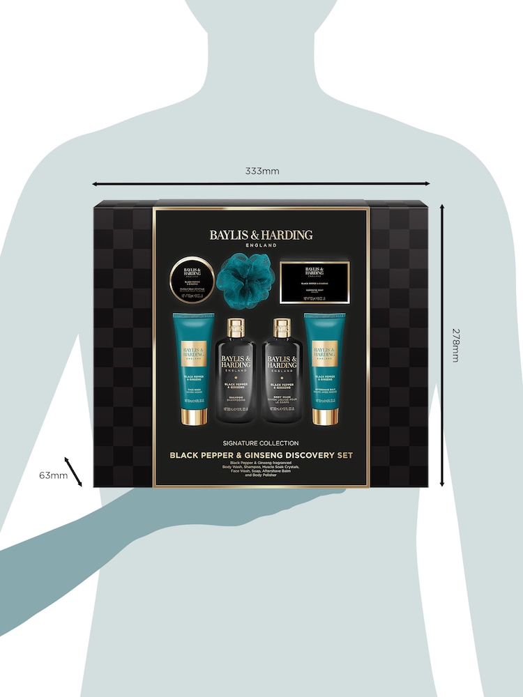 Baylis & Harding Black Pepper & Ginseng Discovery Gift Set - Image 5 of 5 Baylis & Harding Black Pepper & Ginseng Discovery Gift Set - Image 5 of 5