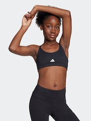 adidas Black Training Essentials Medium Support Bra - Image 1 of 1