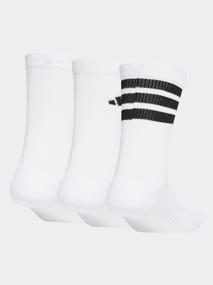 adidas White Logo Socks 3 Pack - Image 2 of 4