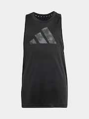 adidas Black Train Essentials Flower Print Vest - Image 5 of 5