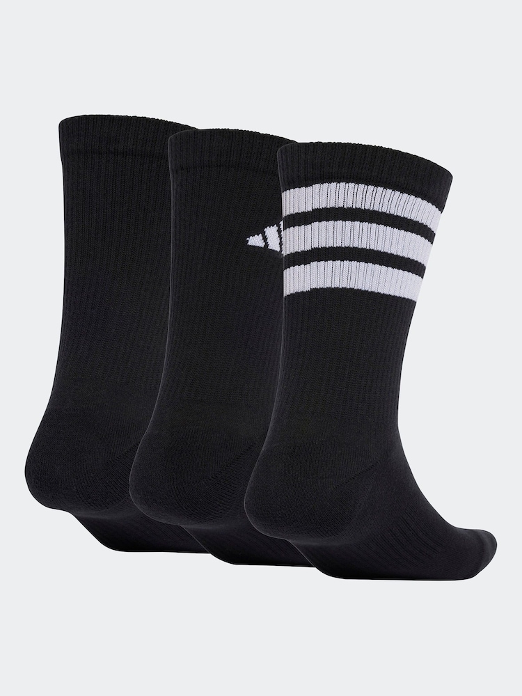 adidas Black Logo Socks 3 Pack - Image 1 of 4